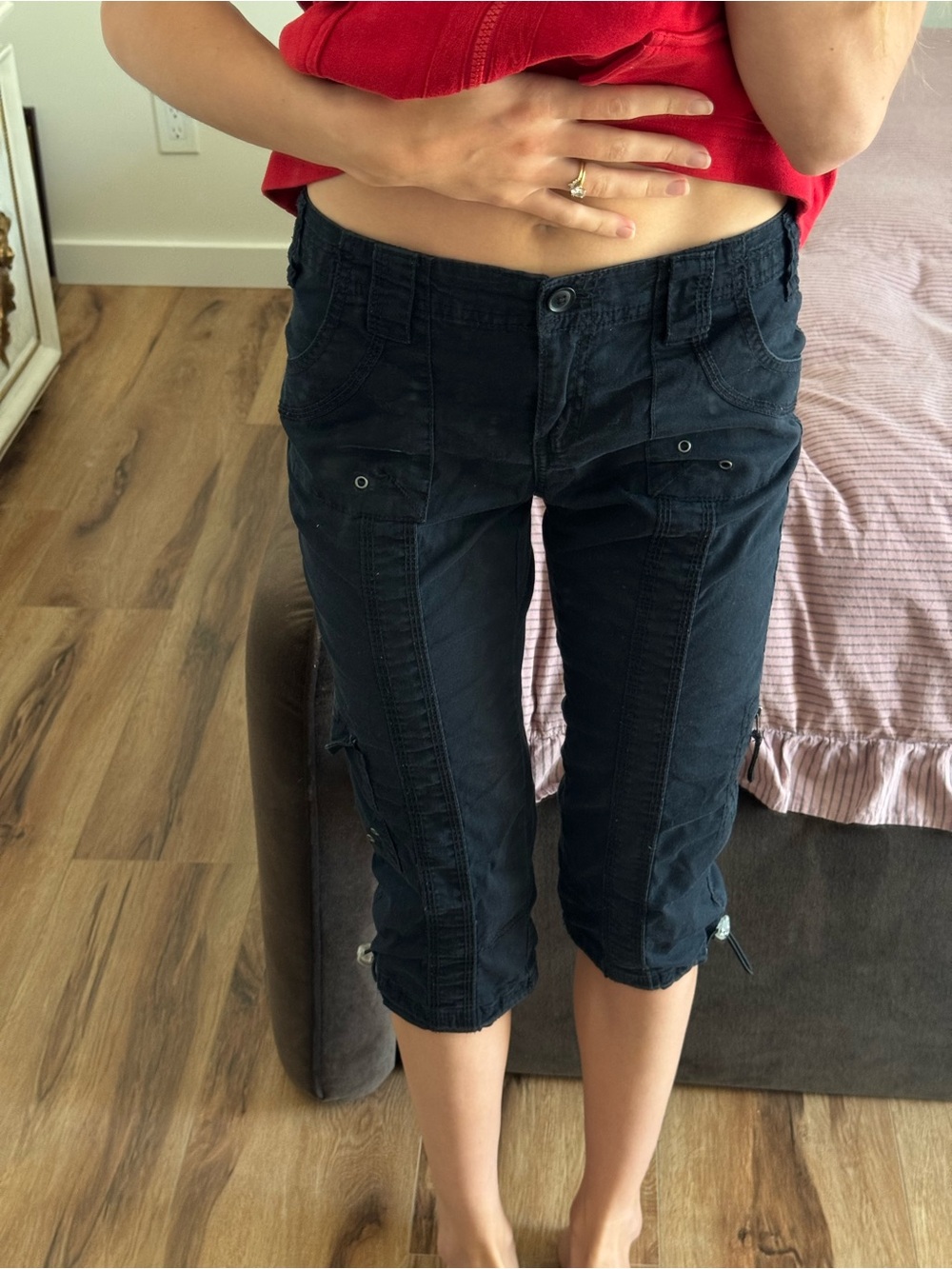 Style & Co. Black Cargo Capri Pants